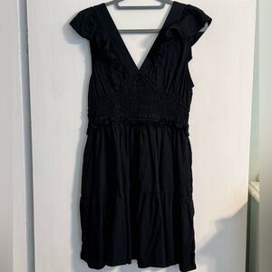GAP Black Ruffled Mini Dress